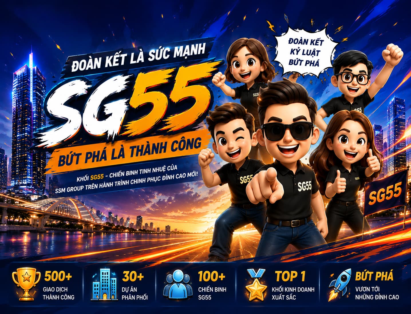 Môi trường làm việc năng động tại văn phòng Khối SG55 Đà Nẵng